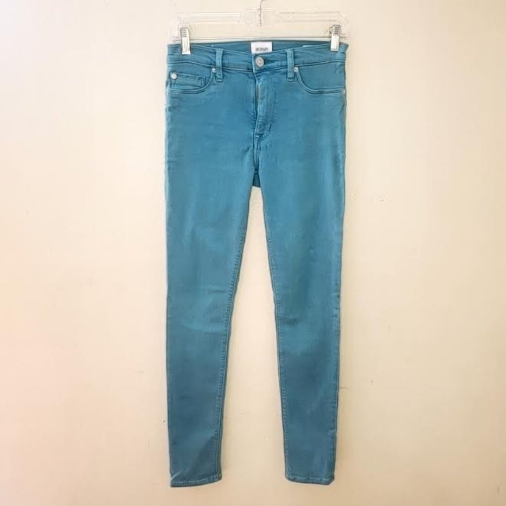 Hudson Green Belt Loop Zip Fly 5 Pockets Skinny Stretch Jeans Sz 27